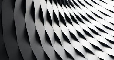 Abstract geometric building wall