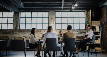Meeting in loft space