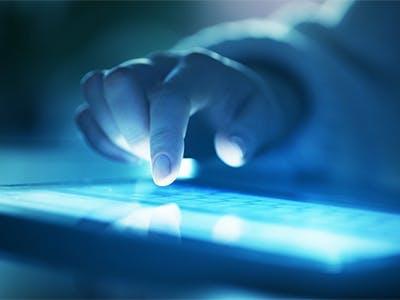 Typing on a tablet