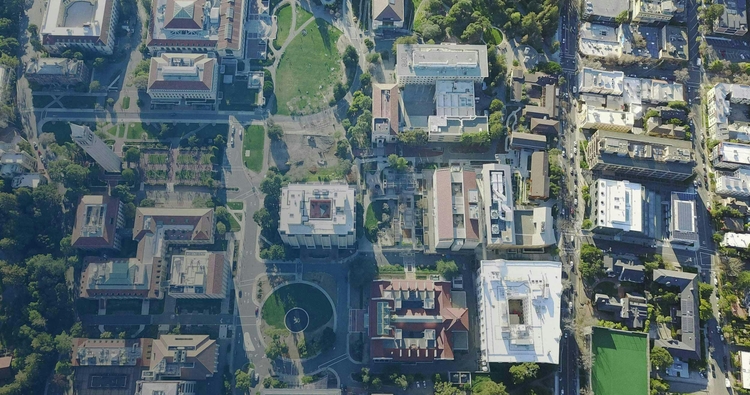 Aerial view of a local community